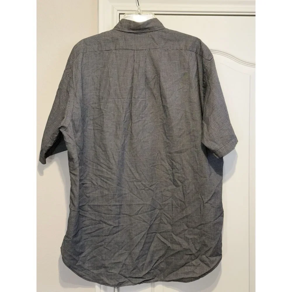 Ralph Lauren Golf, Mns Shirt Sleeve‎ Black/White Houndstooth Tilden Large